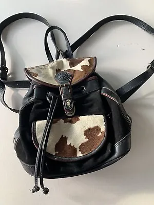 Michel Jordi Geneve Cow Hide Leather Mini Backpack Black Small  • $70