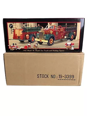 First Gear 1:34 Scale 1960 Mack B-Model Fire Truck W/ Holiday Figures 19-3399 • $117