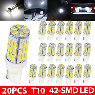 20PCS T10/921/194 42-SMD LED RV Trailer Backup Reverse Parking Light Bulbs White • $12.48