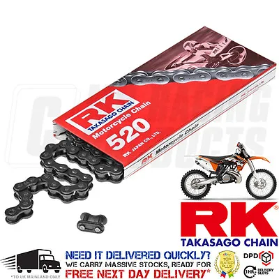 RK 520 Off-Road Motorcycle Chain Motocross 520 Drive Chain 120 Link Black  • £33.99