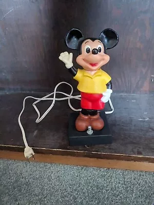 Universal Lamp Co Walt Disney Productions Vintage Mickey Mouse Lamp Bobble Light • $25