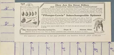 1916 Pflueger-lewis Fish Akron Bait Lure Spinner Outdoor Historic Ad A-1689 • $28.58