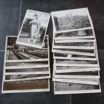 ROYAL NAVAL BARRACKS CHATHAM ~ Old Collection Of 17 Unused Vintage Postcards • £44