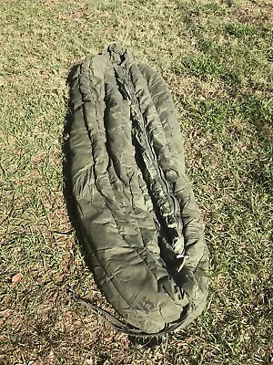 US Military Vtg Intermediate Cold Weather Mummy Sleeping Bag Down Synthetic Fill • $60