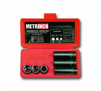 METRINCH MET-2460 Impact Socket Set Wheel Wrench 1/2  11/16  3/4  13/16 • $69
