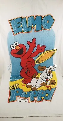 Elmo And His Puppy Beach Bath Towel 51.5” X 28  Franco / Henson Sesame Street • $9.75