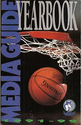 1991-92 Minnesota Timberwolves NBA Basketball Media Guide • $3.49