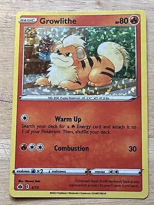 Growlithe - 4/15 - Holo - McDonalds 2022 Collection - NM/M - Pokemon Card • $2.95