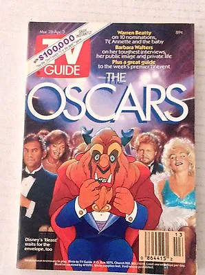 $12.05 • Buy Tv Guide Magazine The Oscars Beauty And The Beast March 28-Apr 3 1992 021717RH