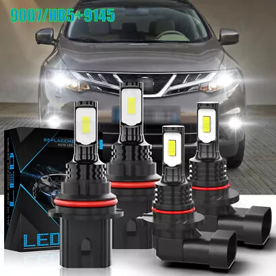 For Nissan Murano 2003-2008 Combo LED Headlight High/Low Beam + Foglight 4 Bulbs • $47.64