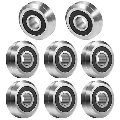 $30.99 • Buy RM2-2RS 3/8'' Roller Ball Bearings Rubber Sealed V Groove Pre Lubricated (8PCS)