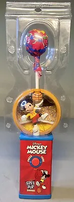 Disney 2000 Mickey Mouse Basketball Spin Top Candy Sucker Basketball Toy New • $11.69