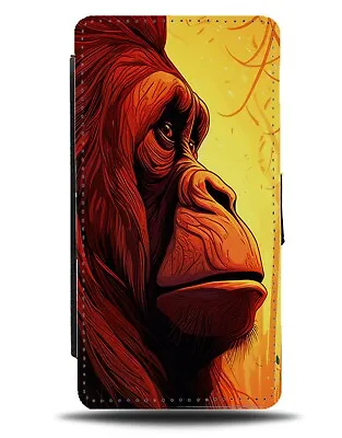 Side Of Orangutans Face Flip Wallet Case Orangutan Sad Animal Nature Head DD57 • £19.99