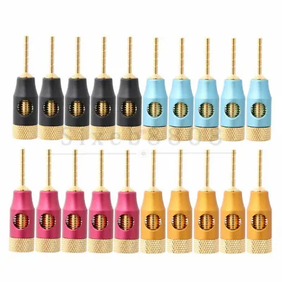 4PCS Gold Plated 2mm Banana Plugs Speaker Pin Tip Connectors • $5.27