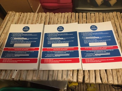 £10 • Buy Fire Action Notice X 3  If You  Discover A Fire