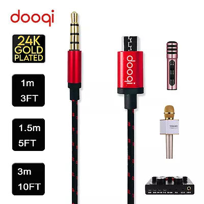 $7.49 • Buy 3.5mm To Micro USB Car Aux Audio Nylon Braided Rope Cord Luxury Cable Adapter