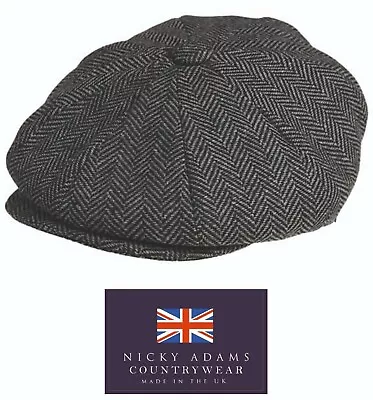 £12.95 • Buy Baker Boy Cap Peaky Blinders Gatsby Flat Herringbone Newsboy Size Mens 