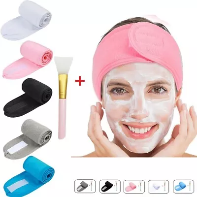 Adjustable Makeup Headband Hairband Salon Facial Spa Shower Face Mask Hair Wrap • £3.29