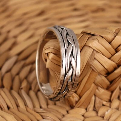 £19.98 • Buy 925 Sterling Silver Celtic Spinning Band/Thumb Ring 7mm Wide Mens/Womens