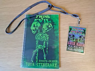 MARILYN MANSON/ROB ZOMBIE AAA Pass + Tour Itinerary Booklet  2012 European Tour • £10