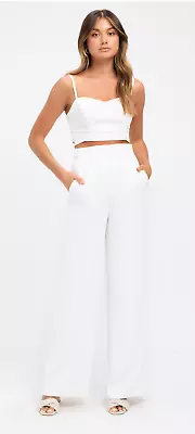 KOOKAI White Oyster Long Line Pants 34 • $59