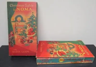 Christmas Lights Noma Mazda Lamps 2 Vintage Sets 1 Broken Bulb Untested #3010 • $24.82