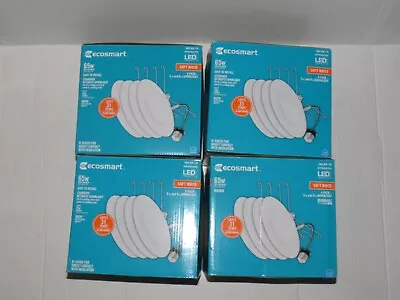 16PK Ecosmart 5 In. And 6 In. White LED Recessed Light Trim Soft White New • $53.99