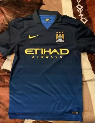 Manchester City 2014 2015 Away Soccer Jersey NIKE Size Small Men’s • $45.99