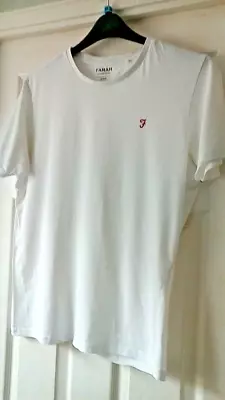 Mens White Farah Loungewear Tee Shirt. Sz Med • £2.50