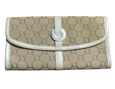 $49.95 • Buy OROTON Designer Womens Signature O Logo Canvas Clutch Coin Card Wallet Purse VGC