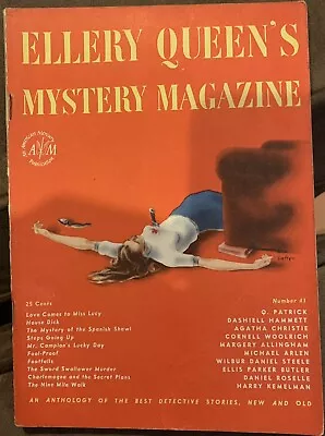 ELLERY QUEEN'S MYSTERY MAGAZINE April 1947 ~ Cornell Woolrich Et Al. ~ RARE! • $4.99