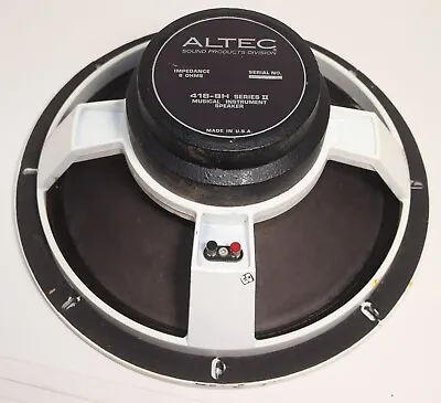 Altec Lansing 418-8H Series II 15  Musical Instrument Speaker Vintage 8 Ohms USA • $80