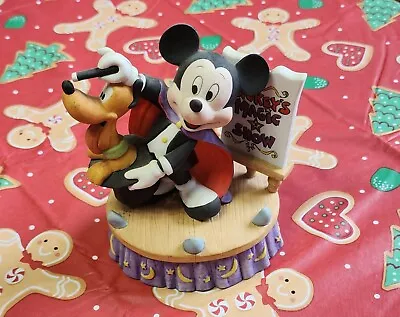 Disney Enesco Mickey's Magic Show Music Box Pluto WORKS • $60