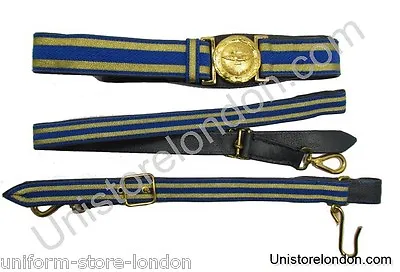 RAF Sword Belt RAF Belt 2 Gold Stripes With  Long & Short Slings R172 • £77.85