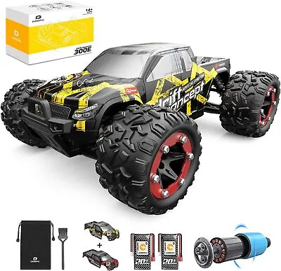 DEERC 300E 1:18 Scale RC Car 60+KM/H High Speed Brushless 4WD Monster RC Truck • £89.99