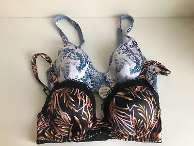 2 X M&s Padded Bras 1 X Autograph Silk Plunge 1 X Memory Foam T-shirt 30c Bra • £9.99