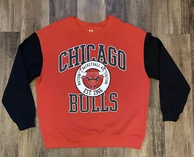 Vintage 90s Vibe NBA Chicago Bulls Red & Black XL Pullover Sweatshirt • $19.99