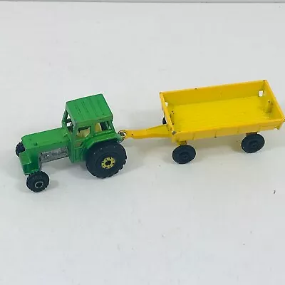 £9.99 • Buy Matchbox Farm Tractor Green No.46 & Yellow Hay Trailer A
