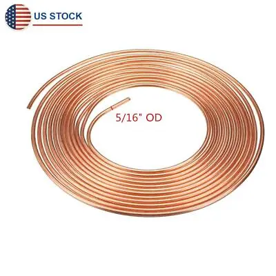 5/16 In.OD 25 Ft/Roll Steel Zinc Copper Nickel Brake Line Tubing Kit Coil Roll • $29.60