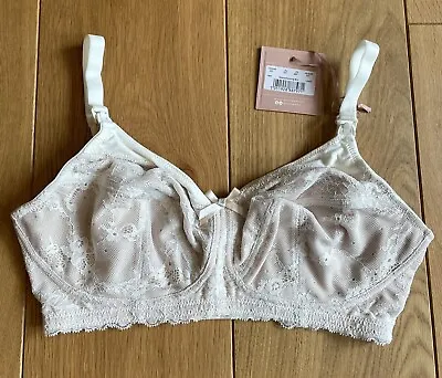 Panache Sophie Non Wired Nursing Bra 32F In Linen Colour • £18