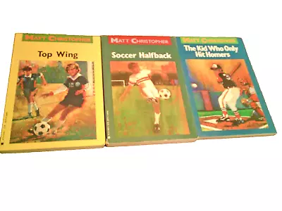 Matt Christopher Book Lot Of 3 Chapter Books Sports Soccer+ Paperback • $3.50