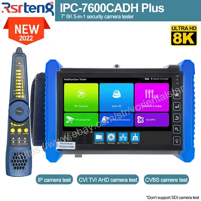 Rsrteng 7inch Security Camera Tester 4K CCTV Monitor HD CVI TVI AHD POE VGA HDMI • $336.66