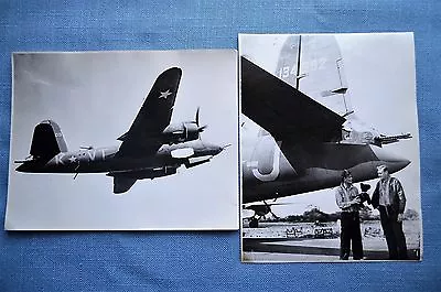 Two Photos Of WWII Bomber B-26 Marauder • $28.75