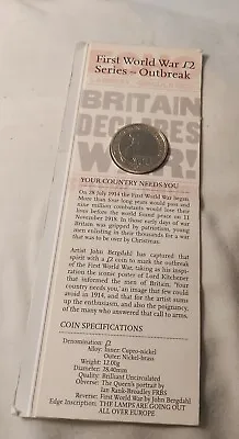 2014 £2 Two Pound Coin - First World War - Lord Kitchener - Brill Uncirculated • £6