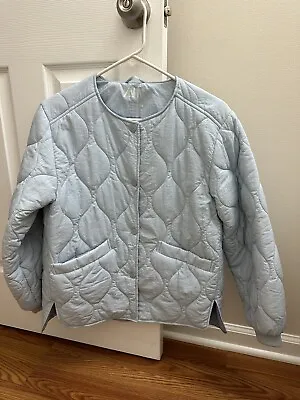 Zara Light Blue Quilted Girl Jacket 13-14 • $20