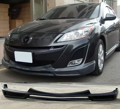 Fits 09-11 Mazda3 Mazda 3 K-Style PU Front Bumper Lip Spoiler Body Kits Splitter • $99.60