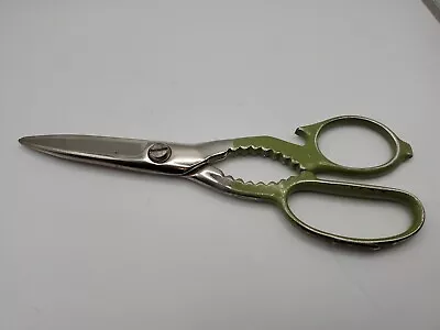 Vintage Green  Wiss Kitchen Green Shears Scissors Claw Bottle Opener Handle 8  • $9.99