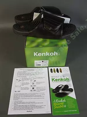 Kenkoh Soul Japanese Massage Sandals Brown Men Unisex US Women 10 EU 41 UK 8 NR • $80