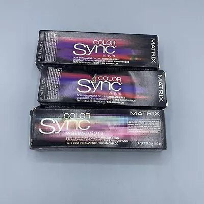 Lot Of 3 Matrix Color Sync Hair Color 3 Oz Hair Color Various Colors • $9.21