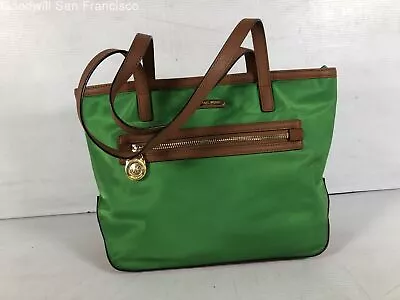 Michael Kors Womens Green Inner Pockets Double Handles Classic Medium Tote Bag • $24.99